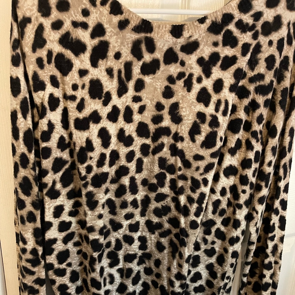 Torrid leopard print crew neck sweater